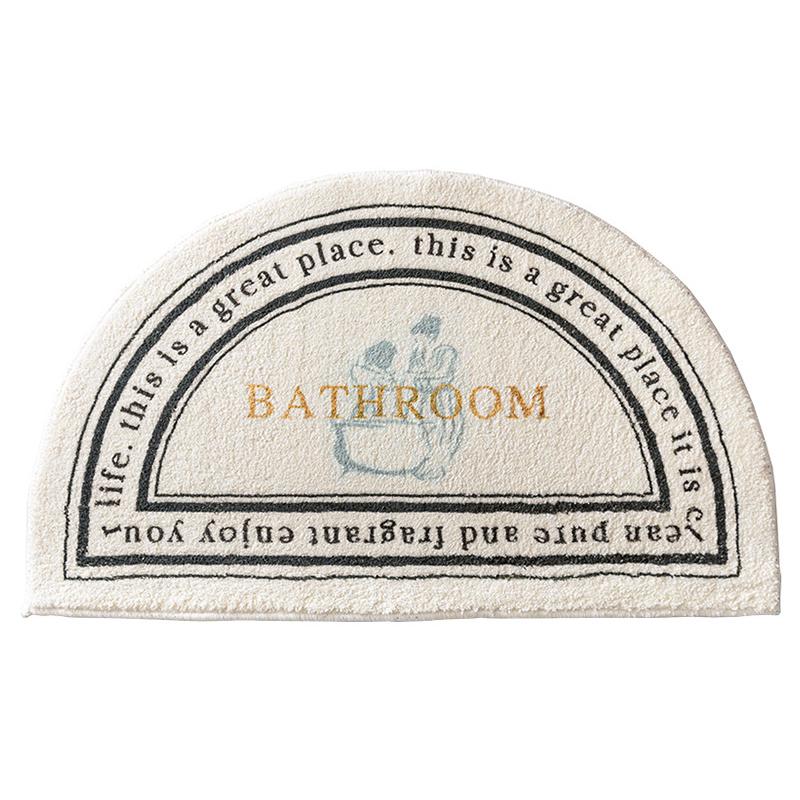 Retro Bathroom Carpet Super Absorbent Bath Mat Plush Bedroom Kitchen Entrance Doormat Non-slip Shower Bathtub Side Floor Rugs