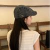 Vintage Washed Denim Flat Cap Classic Newsboy Beret Hat Adjustable Retro Beret Cap For Men Women