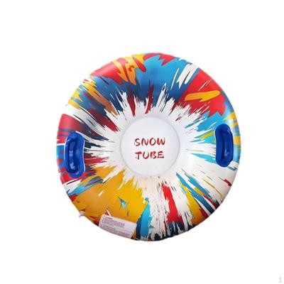 Inflatable Snow Tube Sled PVC Anti Tip Thickened Wear Resistant Skiing with Handles