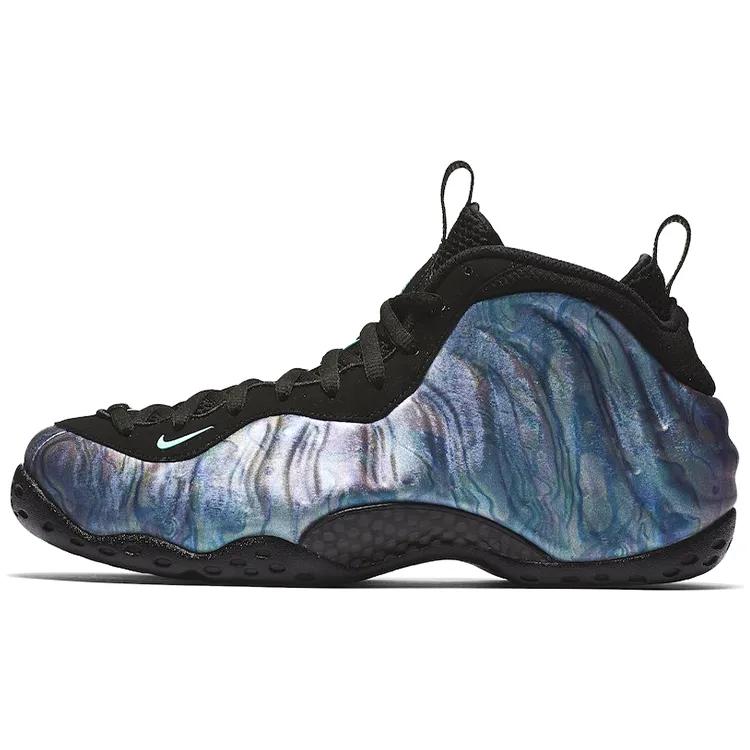 Nike Air Foamposite One Premium 'Abalone' (Unisex) Black / Aurora Green-Black-Aurora Green Basketball Shoes 575420 009
