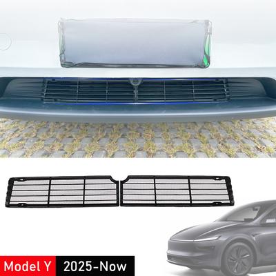 Parrilla Delantera para Tesla Model Y Juniper 2026 2025 Rejilla de Malla Insertos de Rejilla Cubierta de Ventilación de Entrada de Aire con Accesorios de Protección contra Insectos