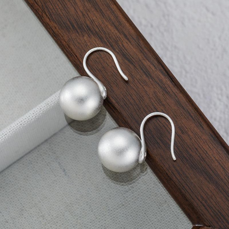 925 Sterling Silver Earrings For Women Trendy Simple Shinning Ball Earring Jewelry Prevent Allergy Party Christmas Accessories