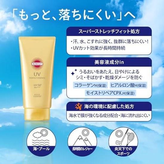 Sunkat KOSE Perfect UV Essence SPF50+ PA++++ bonus