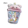 20pcs 3D Goodies Sealed Bags Bear Wrapping Bags Cute Self-sealing Bags  New Year Gift