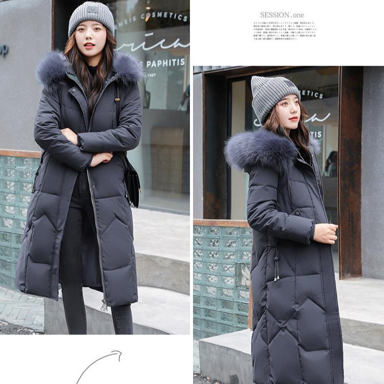 Nové X-dlouhé Parkas s kapucí Módní zimní bunda Ženy Ležérní Silný bavlněný zimní kabát Ženy Teplé svrchní oblečení