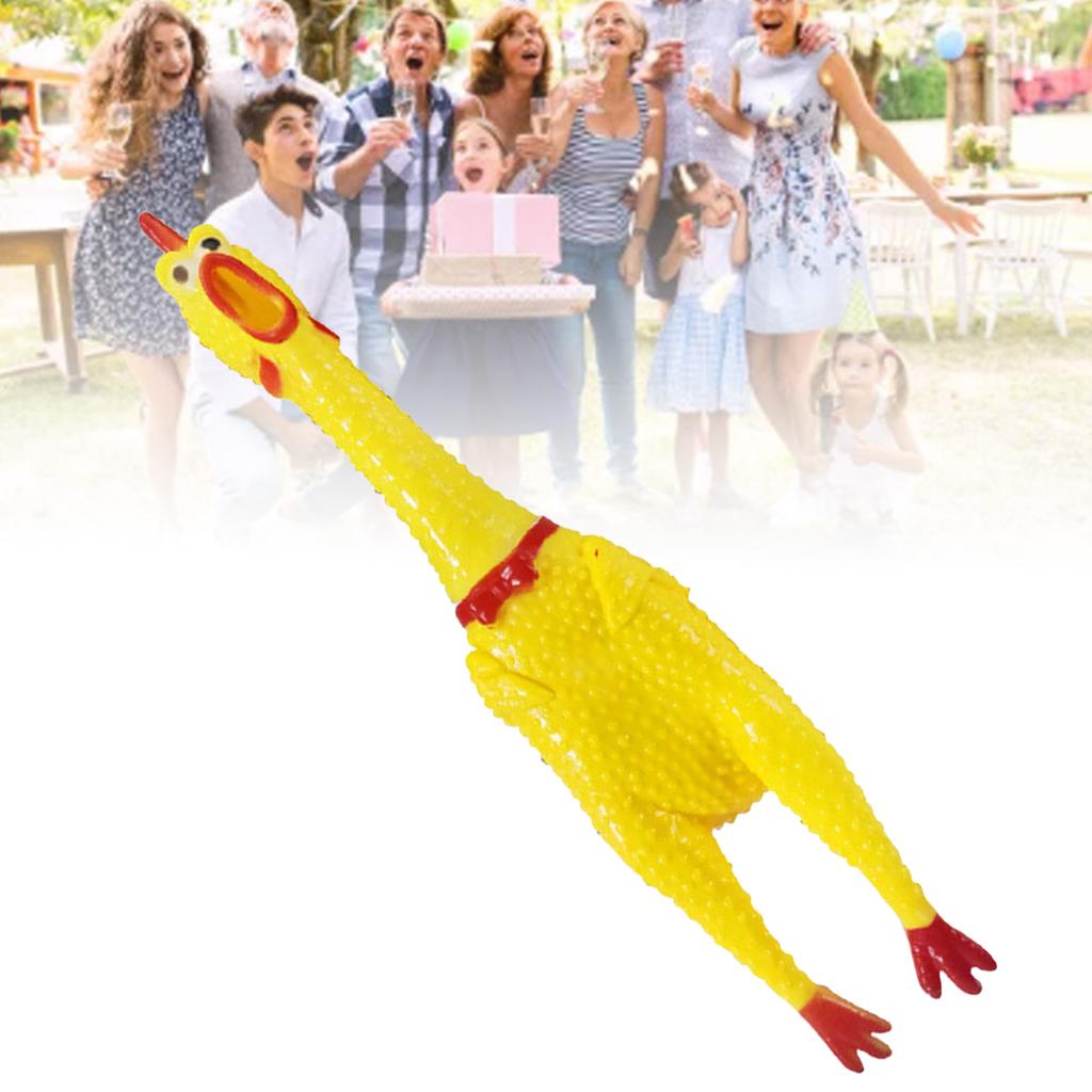 Screaming Chicken Toy Relieve Stress Anxiety Funny Squeak Sound Chicken Toy for Dogs Adults L L
