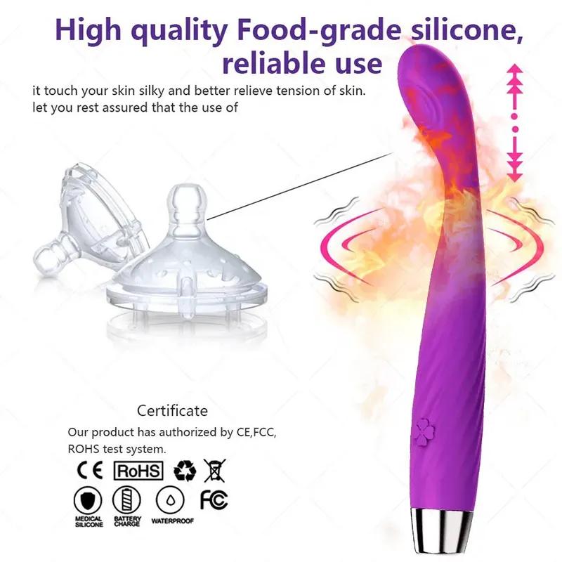 Powerful Beginner G-Spot Vibrator for Women 8 Seconds to Orgasm Finger Shaped Vibes Nipple Clitoris Stimulator  Adult Sex Toys
