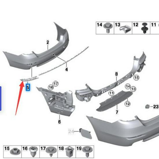BMW F10/F18 520I Rear Bumper Trim (51127331613/51127331614)