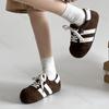 Fashion Retro Fashion Low Top Casual Flat Sports Shoes for Women Autumn 2025 New Comfortable Versatile Non Slip Lace Up Trendy Sneakers