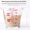 250ml/500ml Multifunctional Clear Handle Cup Set Plastic Scale Measuring Beaker Baking Tools Kitchen
