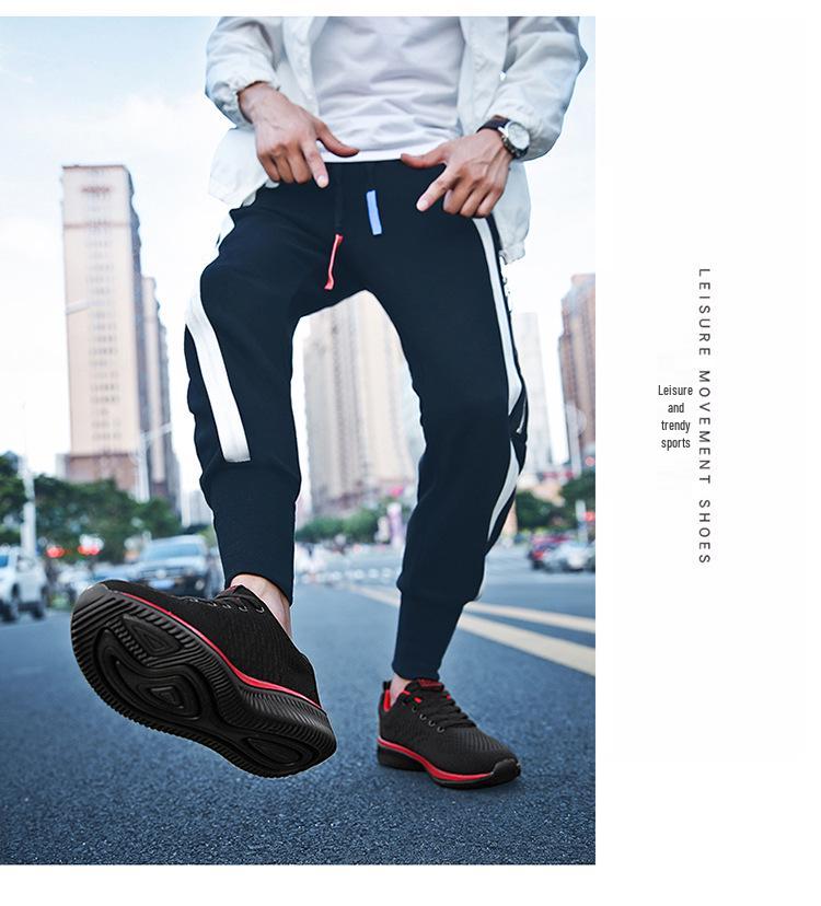 2021 Plus Size Men's Breathable Flyknit Sneakers - Summer Mesh Casual Skate Shoes