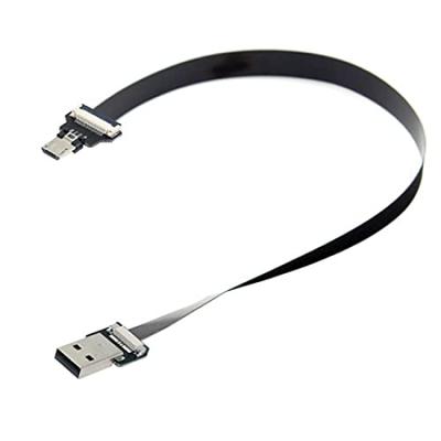 Cablecc USB Male To Micro USB Male Data Flat Slim FPC Cable for and Phones 2.0 Type-A 5-Pin (200cm) FPV, Discs,