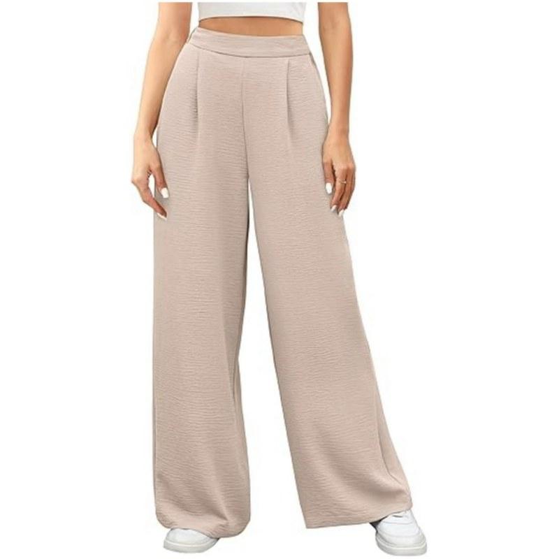Women s Casual High-Waisted Flowy Pants XL