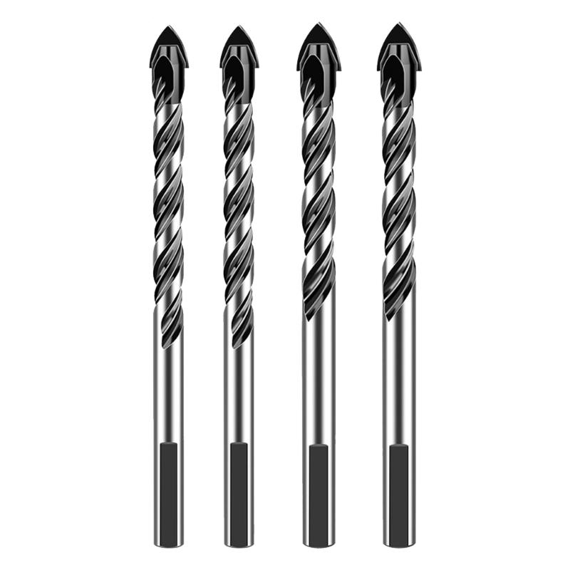 Drill Bit Set for Tile Wood Glass Concrete Brick Plastic Includes Sizes 3-12mm with Carbide Tips for Efficient Drilling