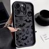 Halloween Black Horror Art Silicone Phone Case For iPhone 17 Pro 14 15 Plus 11 12 13 16 Pro Max Coque 16E 17AIR Shockproof Cover