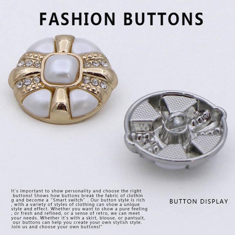 10Pcs Button Metal High-End Exquisite Sweater Cardigan Jacket Good-Looking Round Premium Coat Buttons