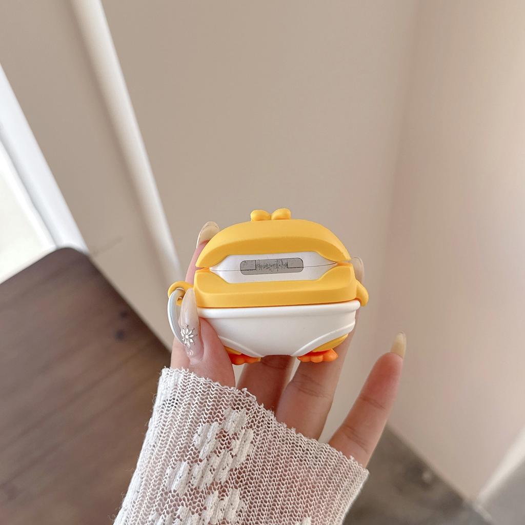 Cute Panties Little Yellow Chicken for AirPods1 Earphone Case Apple Earphone Airpodspro1 Protective Case for Women