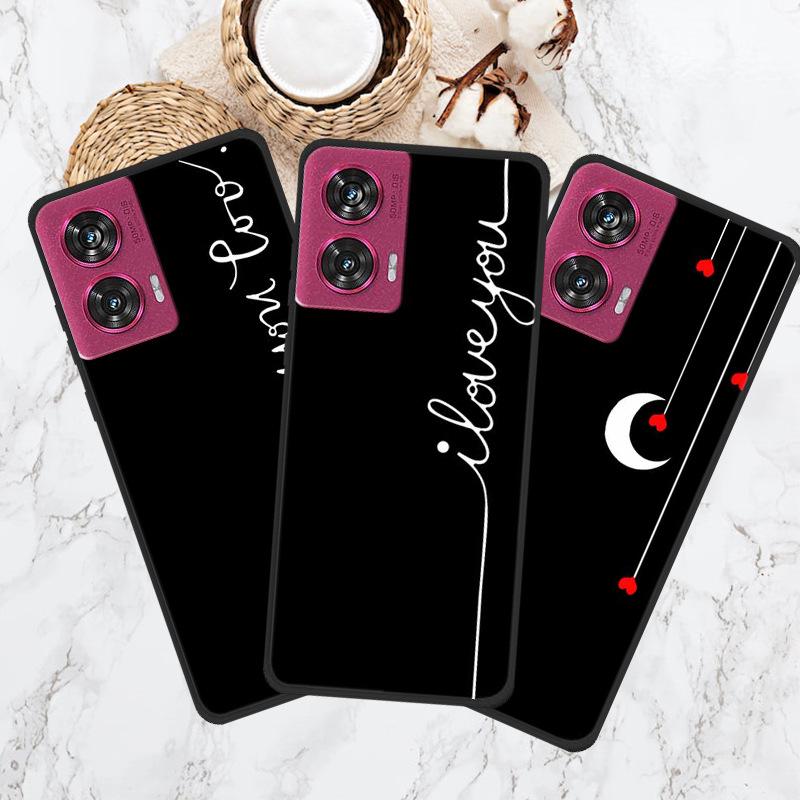 MOTO EDGE 50 Fusion Simple Letter TPU Soft Case: Personalized Color Design