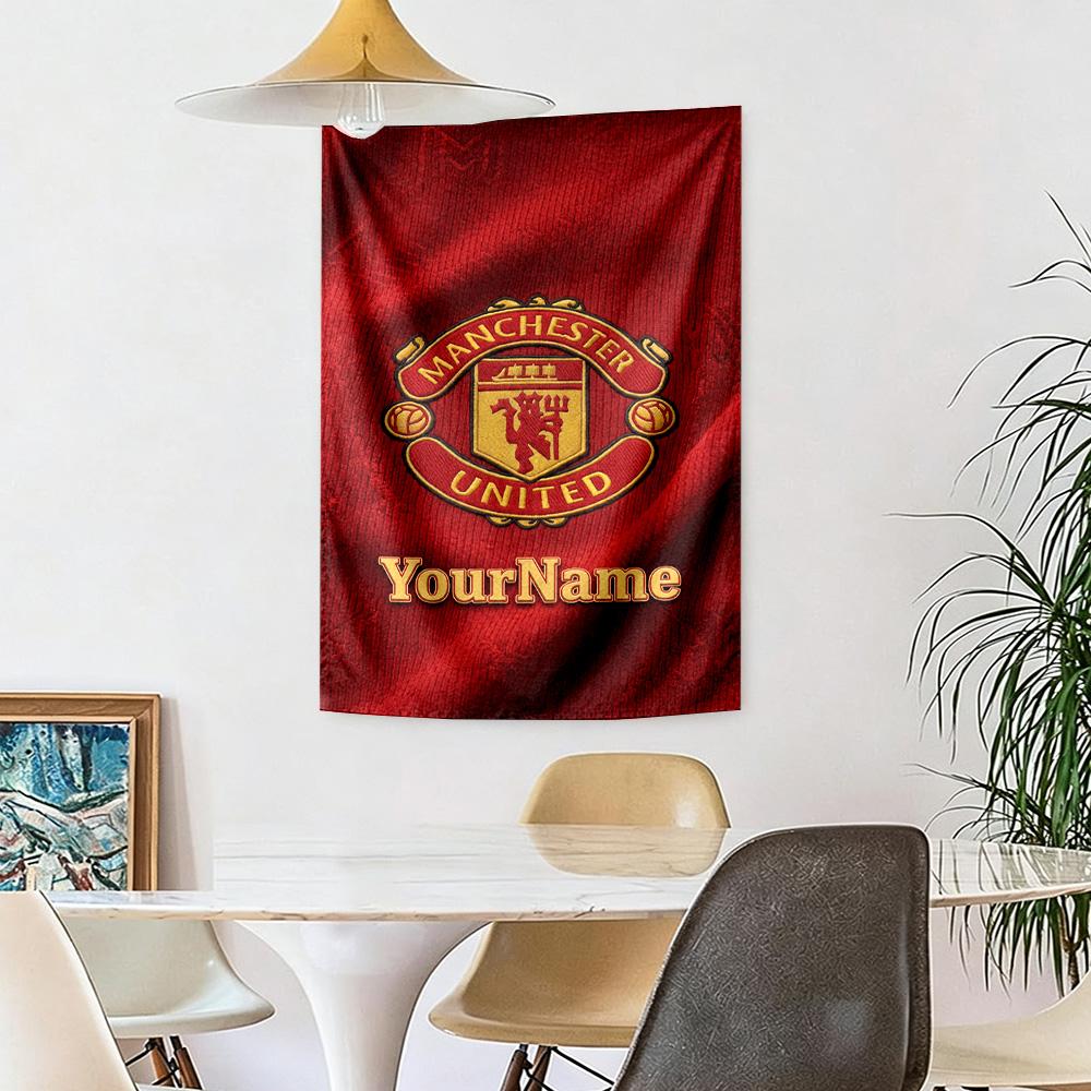 Manchester Custom Your Name Wall Decor Tapestry Art For Pet Memorial Birthdaywedding Party Backdrop Family Gift