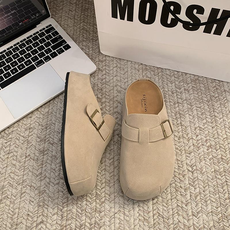 

Kapibala Boken обувь женская обувь 2025 весна и лето новые манго платформа сумка голова полутапочки одна педаль одиночные туфли 35