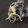 Antique Finish Brasses Octopuses Miniature Statue Ornament Detailed for Living Room Study Decors Unique Collectible Art Piece
