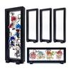 Rubber Strap & Acrylic Keychain Display Stand - 5 Piece Set - Display Case with Base, Dustproof, Stain Resistant, Durable, Stylish, Ideal for Viewing