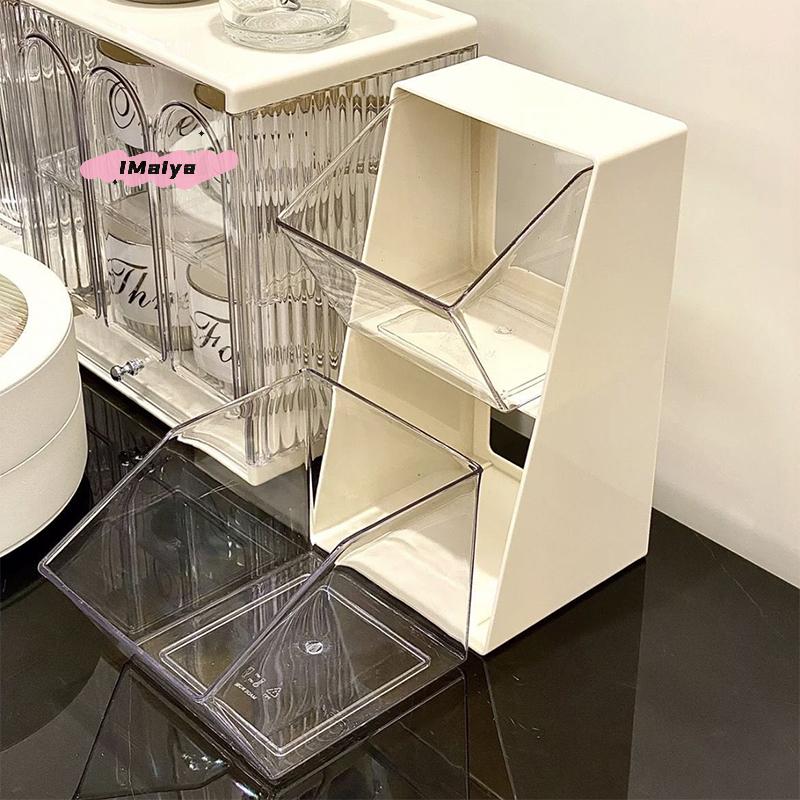M-1 Stück Acryl Transparente Teebeutel Aufbewahrungsbox Mit Deckel Büro Multifunktionale Aufbewahrungsbox Organizer Kaffeepackung Fachbox
