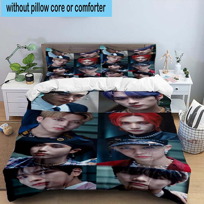 3PCS K-pop Stars In Urban Vibes 3pcs Bedding,Including 3PCS Duvet Cover And 2pcs Pillowcases Perfect for Christmas,Ideal for Bedroom, Dormitory