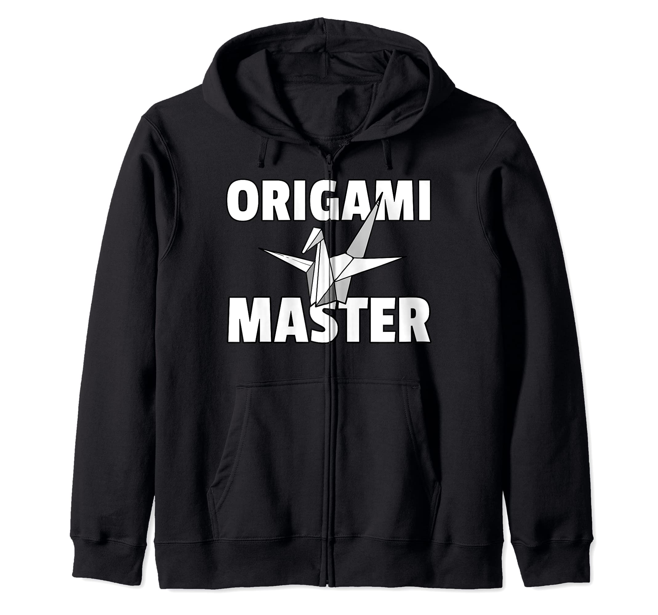 

Origami Master Paper Crane Origami Zip Hoodie чёрный