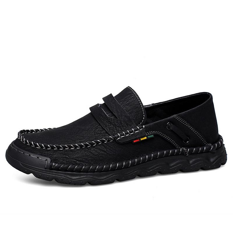 Scarpe Casual da Uomo Slip-On Fatte a Mano per Guidare - Cuciture, Outdoor, Quattro Stagioni, Taglie Forti, alla Moda