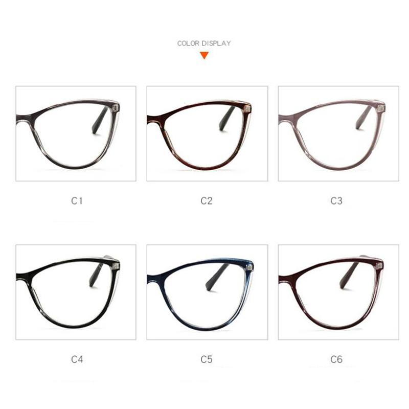 Blu-ray Blocking Cat Eye Multifocal Progressive Eyeglasses Photochromic Oval Optical Prescription Spectacle for Women Men