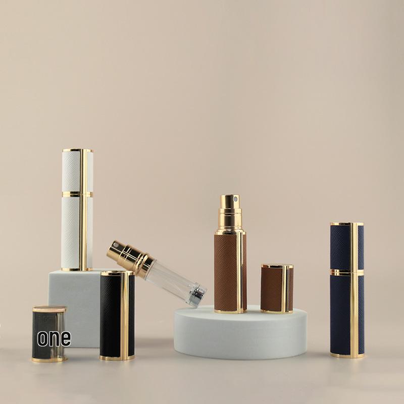 Luxury 5ml Travel Perfume Bottle with Leather Base - Leak-Proof Spray Design