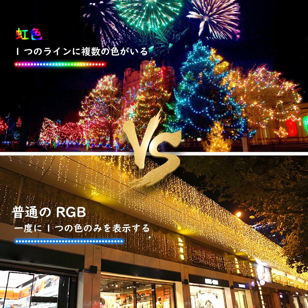 BTF-LIGHTING LED Illumination Lights, Rainbow Colors, Flowing Fairy Lights, Addressable, 5m, WS2812B ICRGBIC