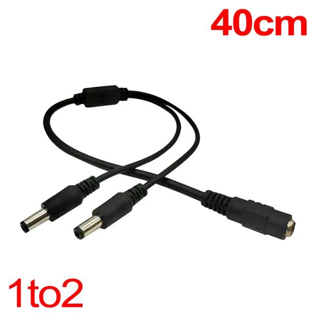 DC5521 Multi-Monitor Power Splitter Cable (1-to-2, 3, 4, 5, 6, 8)