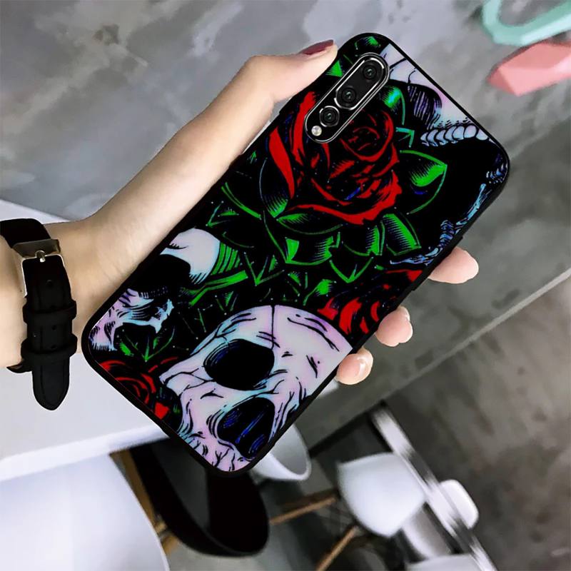 

Готический модный чехол для телефона с черепом для Huawei G7 G8 P7 P8 P9 P10 P20 P30 Lite Mini Pro P Smart Plus Cove Fundas p40lite