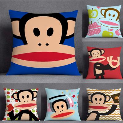 Cartoon PPaul Frank Monkey Pillow Case Square DoubleSided Printing Sofa Cushion Cover Pillowcase Bedroom Bedside