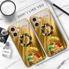 Horse Head Treasure Tree For iPhone 16E 15 Pro 14 13 Plus 12 mini 11 15Pro 14Max 13Plus XR Xs 16 Pro Max Golden glass phone case