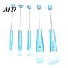 Eye Shadow Brushes 5Pcs Beadable Makeup Brush Set, DIY Cosmetic with Blank Bar, Women Tools Contouring Concealer Eyebrow Foundation for Girls