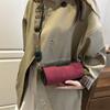 Urban Minimalist Leather Crossbody Bag With Suede Material For Daily Use