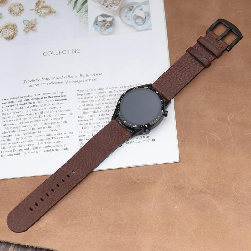 Watchband Italian Calfskinl 22mm Watch Strap Leather Band for Huawei Watch GT 2/3 46mm GT2/GT3 Pro Bracelet for Samsung Galaxy Watch 46