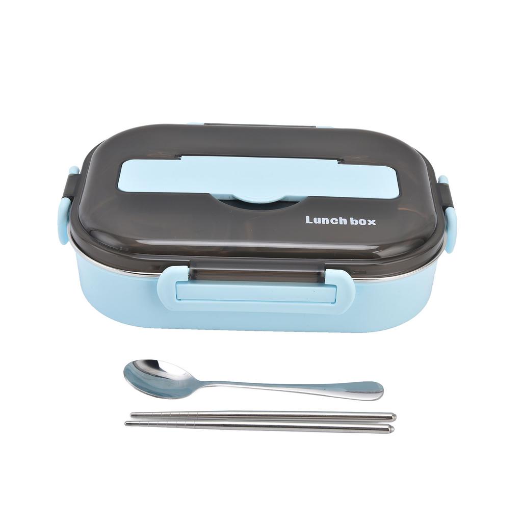 Portable Kids 304 Stainless Steel Lunch Box 1.3L Four Compartment Bento Box with Soup Bowl