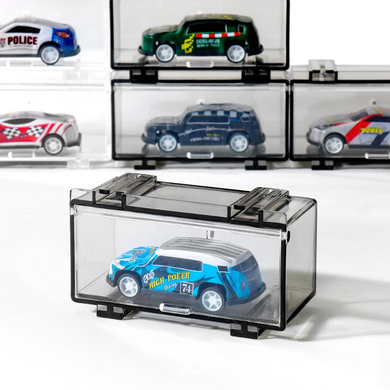 1/2/4Pcs Plastic Model Car Box Transparent 1:64 Diecast Car Toys Case Waterproof Dustproof Car Display Box For Wheels Minigt