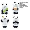 4 Pcs Mini Panda Figurine Miniature Cartoon Panda Sculpture Cute Tiny Resin Animal Statue for Shelf Fairy Garden Decor Funny Gift for Panda Lovers