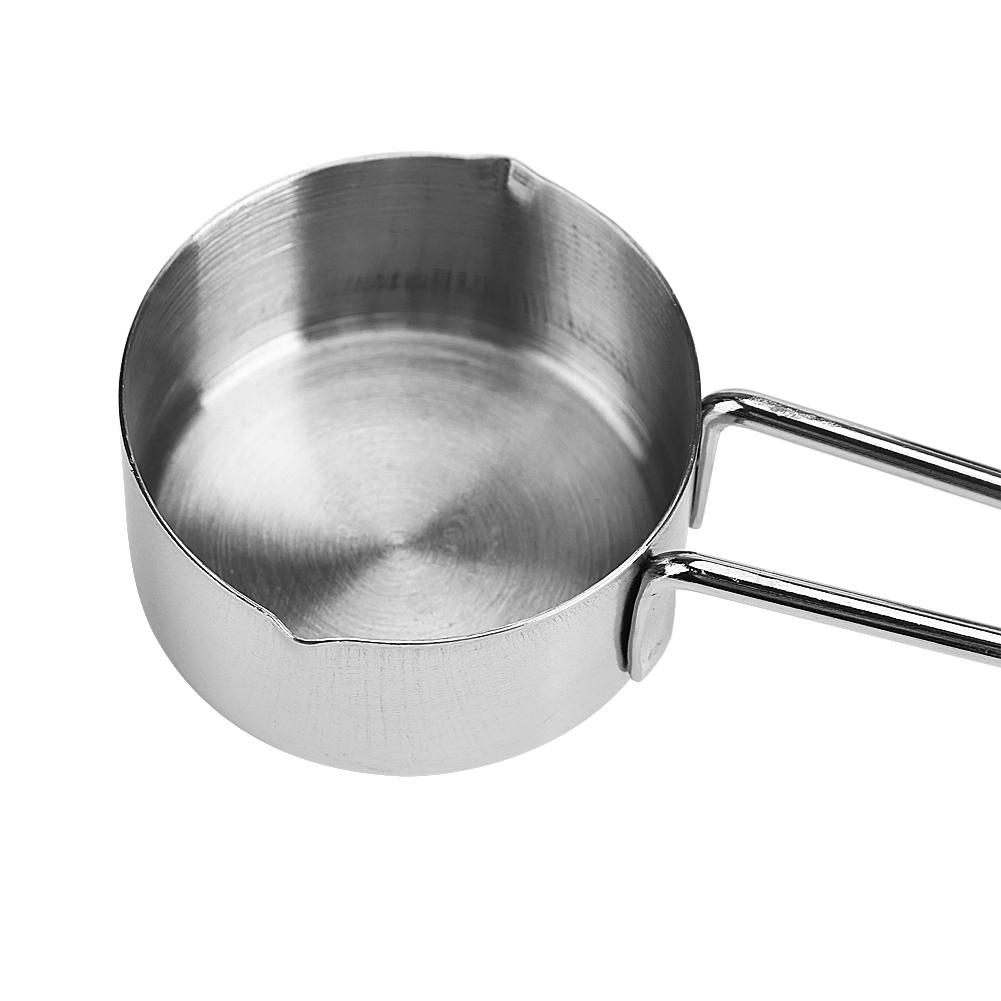 8pcs Set Stainless Steel Measuring Cups&Spoons Kit Sugar Coffee Milk Kitchen Gadget Baking Tool