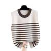 Spring and Autumn Women's Knitted Vest Round Neck Loose Outer Wear Women's Sweater Tank Top