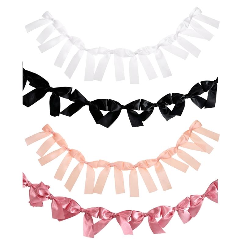 Children's Bedroom Adornment Soft Bowtie Garland Phoshoots Decorative Props Princess Baby Room Decoration