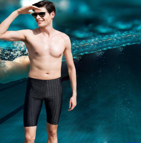 Herren Hochelastische Übergröße Wasserdichte Badehose für Heiße Quellen