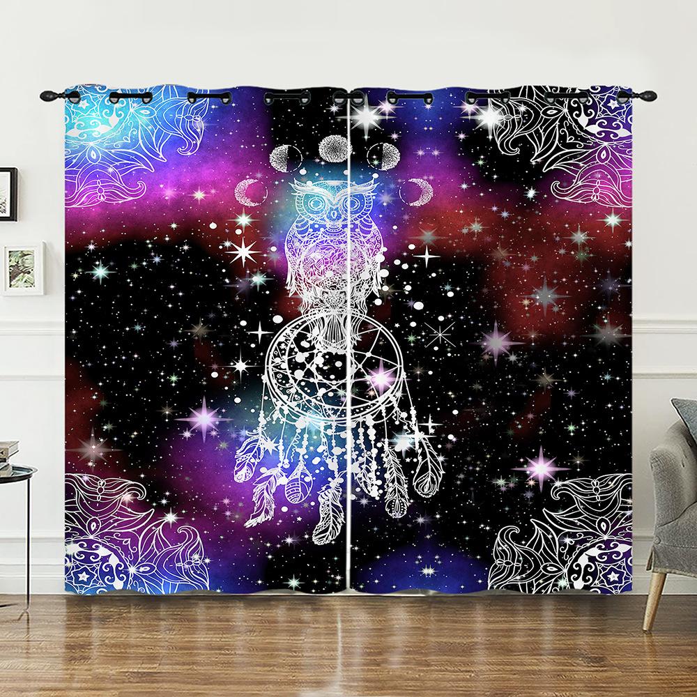 

Штора Ловец снов Перо 3D Цифровая печать Блэкаут штора На люверсах 97cm*114cm*2