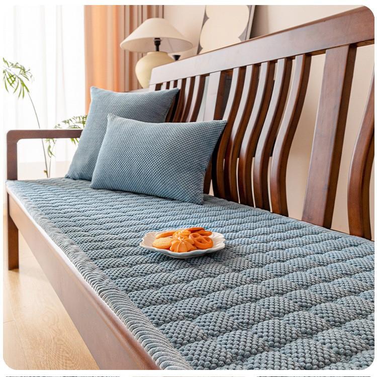 

Утолщенная вельветовая подушка для дивана из массива дерева, осенне-зимняя нескользящая подушка для сиденья дивана из красного дерева, новая подушка для сиденья дивана 70*70cm