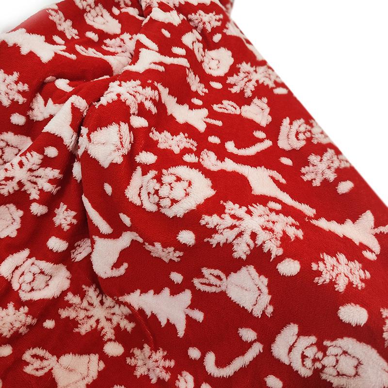 Doppellagige warme Flanell-Jacquarddecke für den Winter